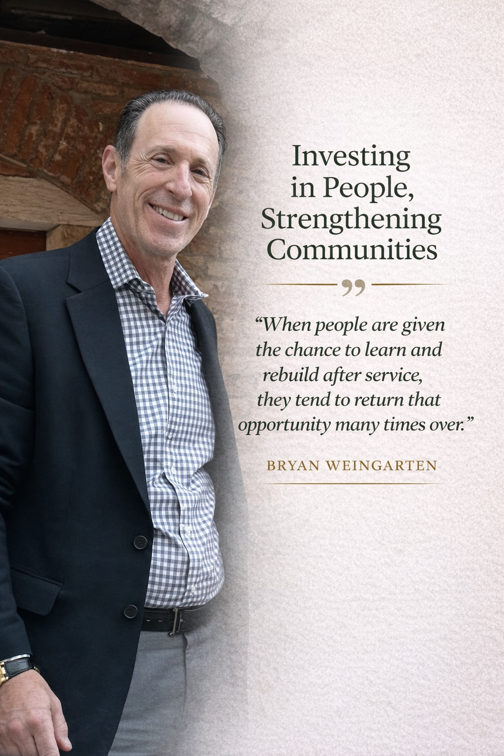 Investing in People, Strengthening Communities