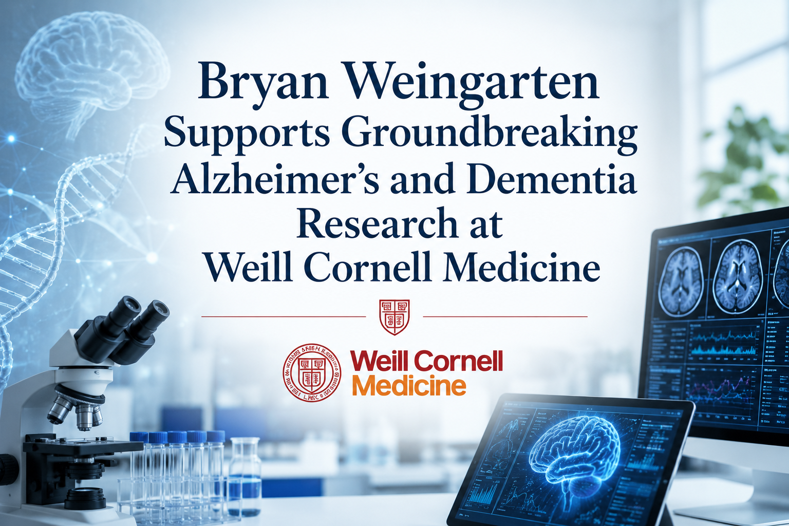 Bryan Weingarten Supports Groundbreaking Alzheimer's and Dementia Research at Weill Cornell Medicine