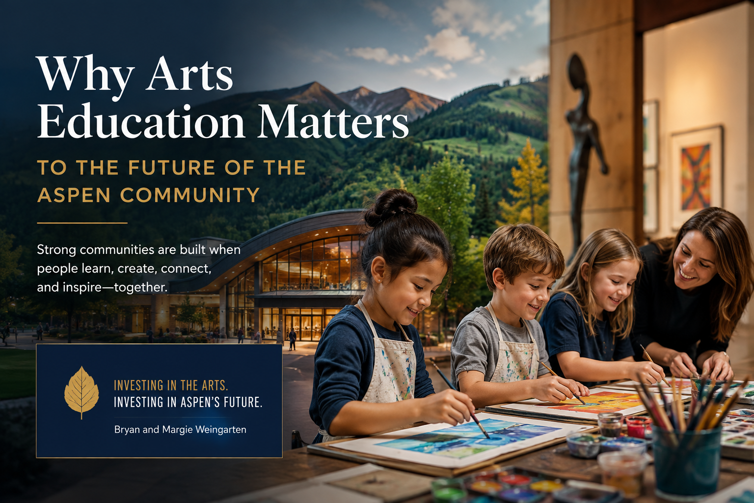 Children participating in arts education at a cultural institution in Aspen, Colorado