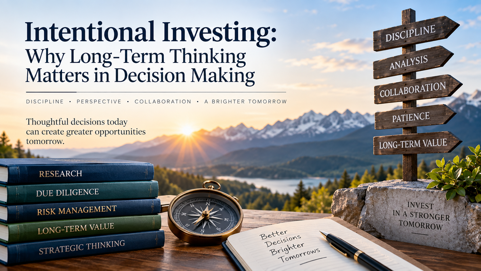 Intentional investing focused on long-term thinking, research, collaboration, and disciplined decision making